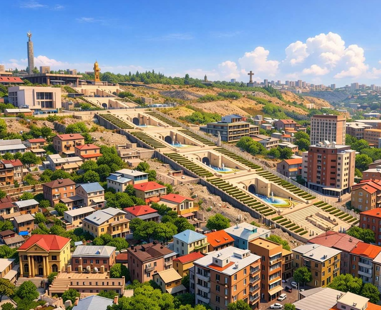 Каскад — вид на город