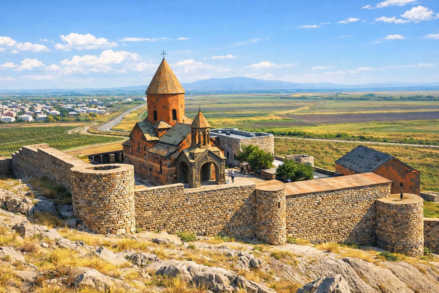 Хор Вирап — вид на Арарат